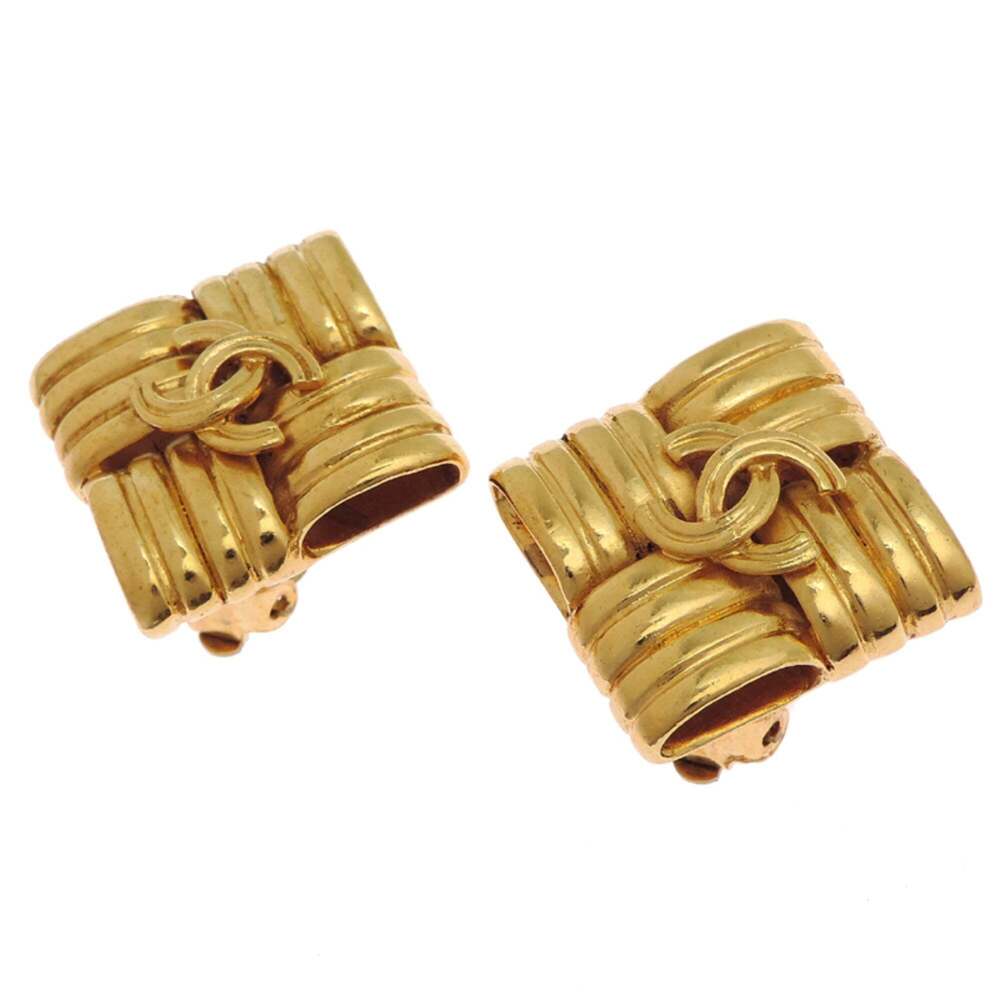 CHANEL Gold Logo Earrings - Picture 2 of 7